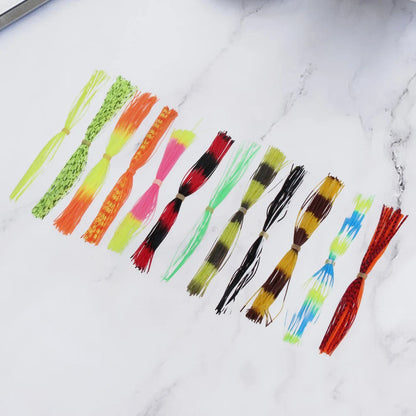 12 Bundles Mixed Color Silicone Skirts , Replacement Fishing Skirts for  Jigs, Spinnerbaits, Buzz-baits, & other Lures