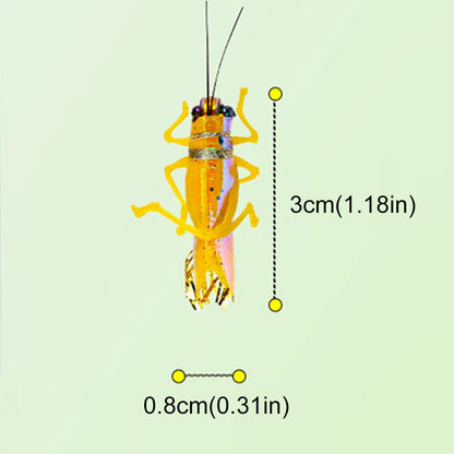 2Pcs Grasshopper Fishing Lures , Insect with Sharp Hook !