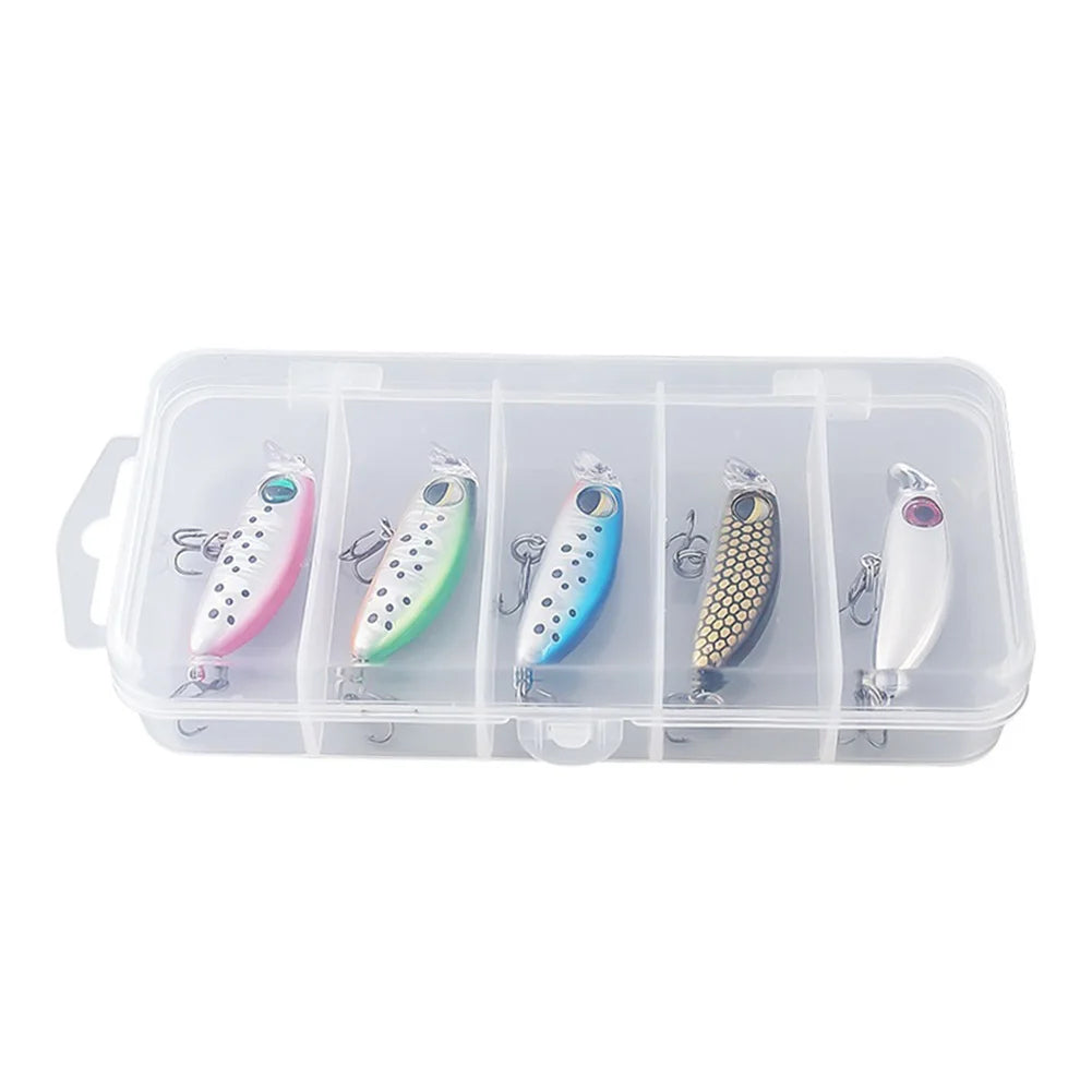 5pcs Mixed Colors Minnow Fishing Lures, Artificial Hard Bait for Trout, Bass, Panfish Fishing