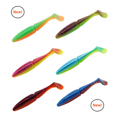 ESFISHING Pike, Walleye, Bass Fishing Lure 100mm125mm155mm 200mm- Easy Shiner- boot tail